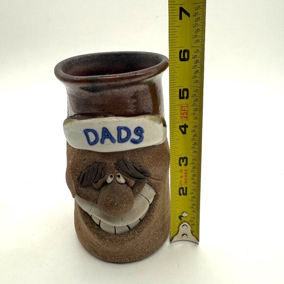 Mark Hines Studio Art Pottery DADS 3D Stoneware Mug Ugly Face Character Vtg 80s - Picture 9 of 10